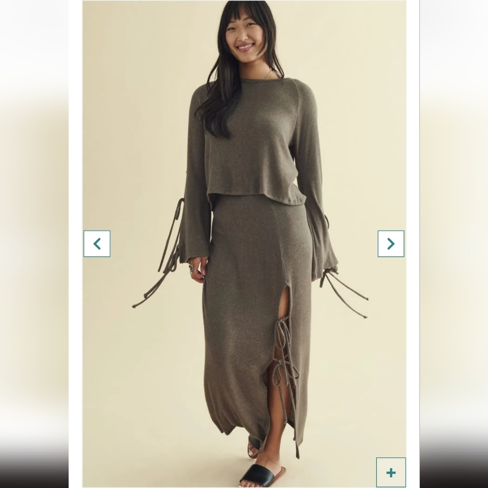 NWT Green Earthbound Skirt Set, Flowy And Super Soft